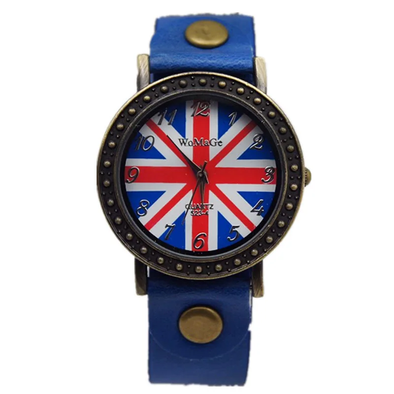 unisex casual dress British flag Watch retro design 14 colors leather strap Brand womage fashion uk flag women Quartz wristwatch
unisex casual dress British flag Watch retro design 14 colors leather strap Brand womage fashion uk flag women Quartz wristwatch