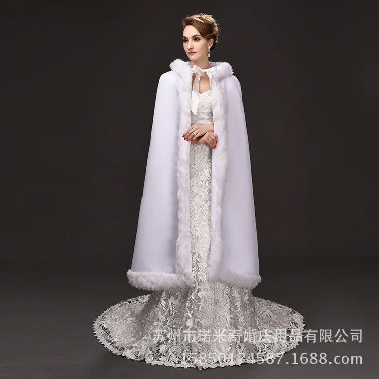 Wedding Accessories 2016 Warm Winter Long Wedding Wraps Shawl Hodded Faux Fur Stole Bridal Wedding Cape With Handwarmer White
Wedding Accessories 2016 Warm Winter Long Wedding Wraps Shawl Hodded Faux Fur Stole Bridal Wedding Cape With Handwarmer White