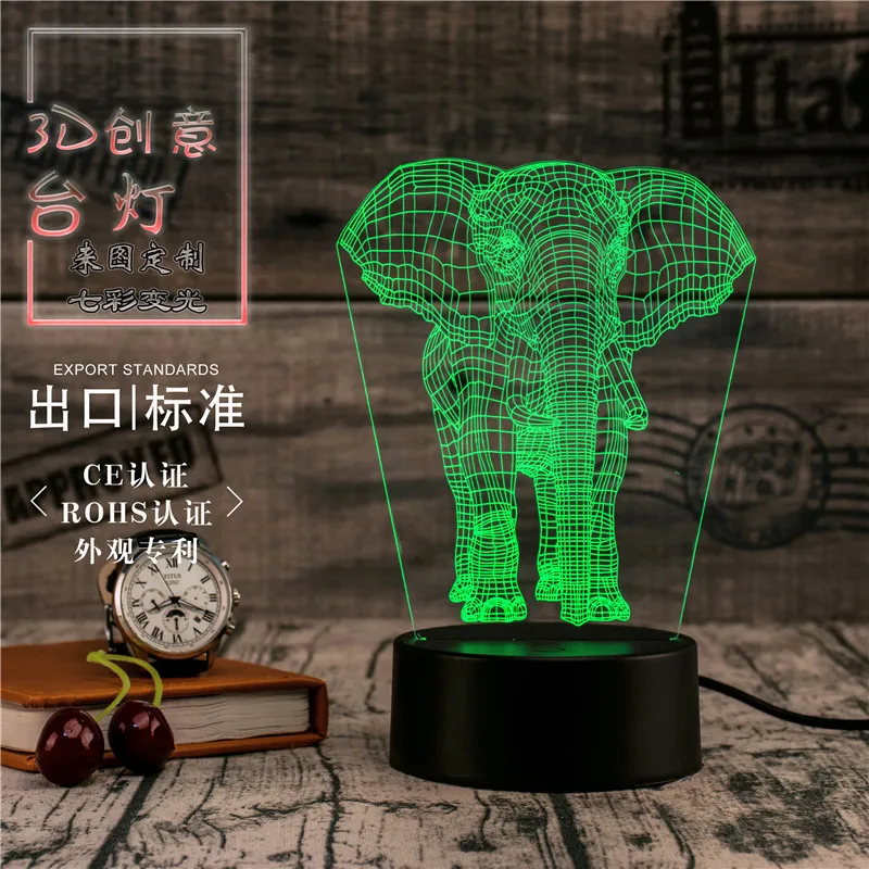 3D Led Novety Lighting Creative Gift Night Light Table Lamp Elephant Light Led Home Corridor Hotel Party Atmosphere Lights
3D Led Novety Lighting Creative Gift Night Light Table Lamp Elephant Light Led Home Corridor Hotel Party Atmosphere Lights