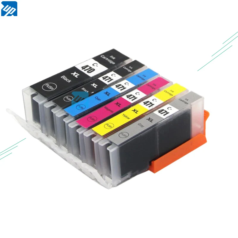 Фото Картридж для CANON PIXMA MG7740 TS8040 TS9040 с чипом 6PK 470 471 PGI-470 PGBK CLI-471 GY | Компьютеры и офис