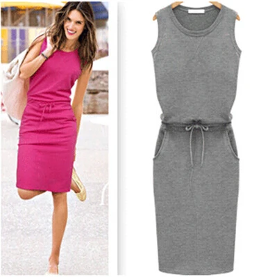 new arrival early autumn fashion Europe brand design casual dress for women O-neck sleeveless cotton vest dresses
new arrival early autumn fashion Europe brand design casual dress for women O-neck sleeveless cotton vest dresses