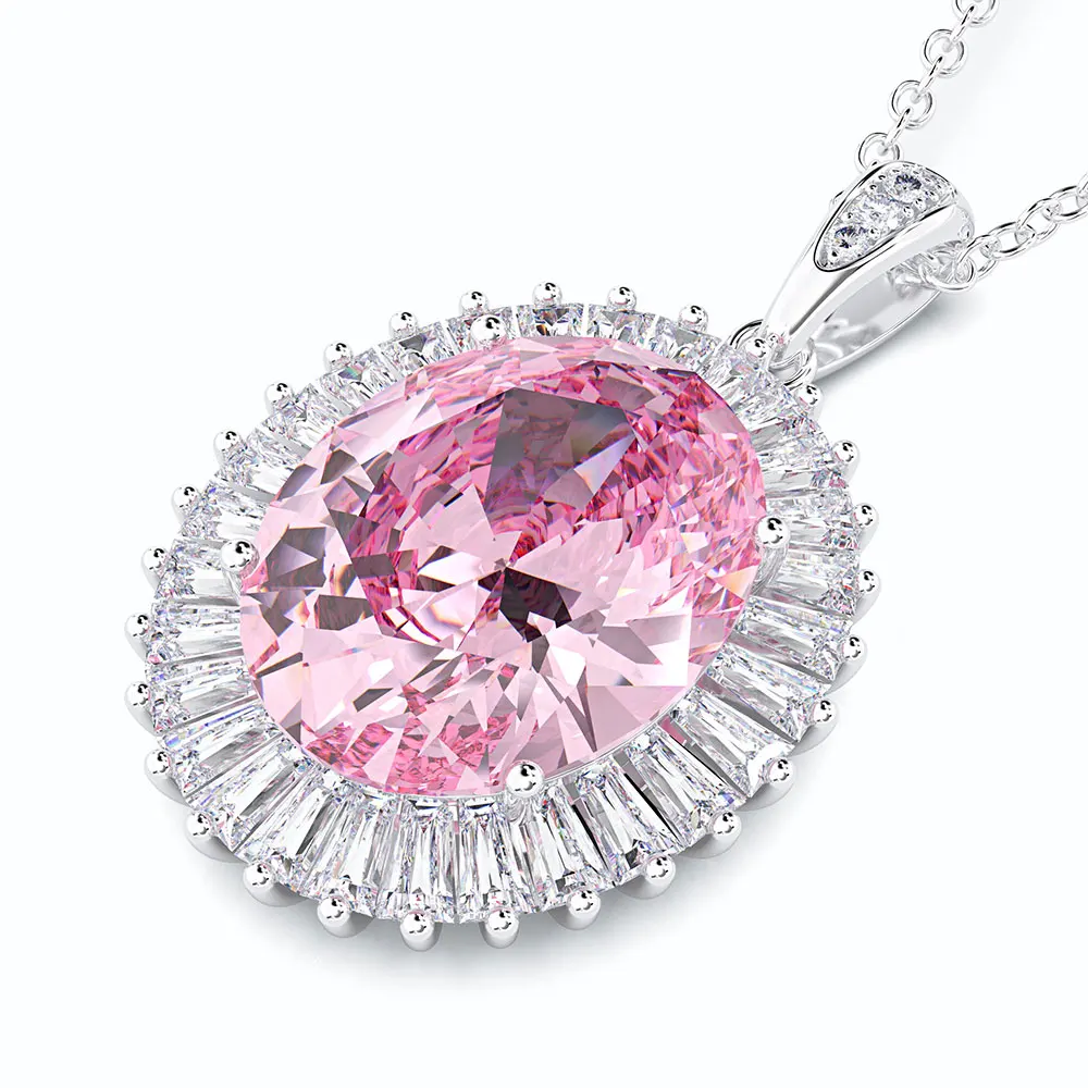 Wong Rain Vintage 100% 925 Sterling Silver Created Moissanite Gemstone White Gold Oval Pendant Necklace Women Jewelry Wholesale
Wong Rain Vintage 100% 925 Sterling Silver Created Moissanite Gemstone White Gold Oval Pendant Necklace Women Jewelry Wholesale