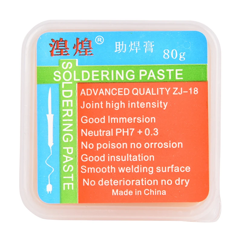 High Quality 80g Rosin Soldering Flux Paste Solder Efficient Welding Grease Facilitate Soldering Wetting Agent Cream
High Quality 80g Rosin Soldering Flux Paste Solder Efficient Welding Grease Facilitate Soldering Wetting Agent Cream