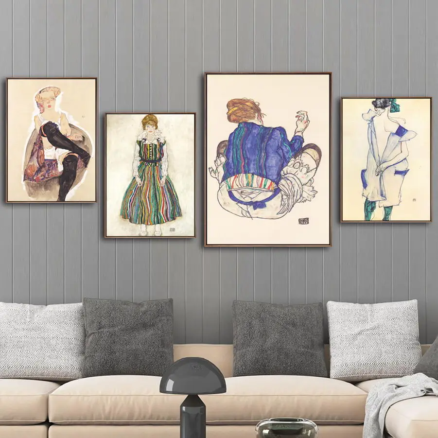 Home Decor Painting Wall Art Prints Canvas Austrian Egon Schiele Pictures Modular Watercolor Nordic Style Poster For Living Room
Home Decor Painting Wall Art Prints Canvas Austrian Egon Schiele Pictures Modular Watercolor Nordic Style Poster For Living Room