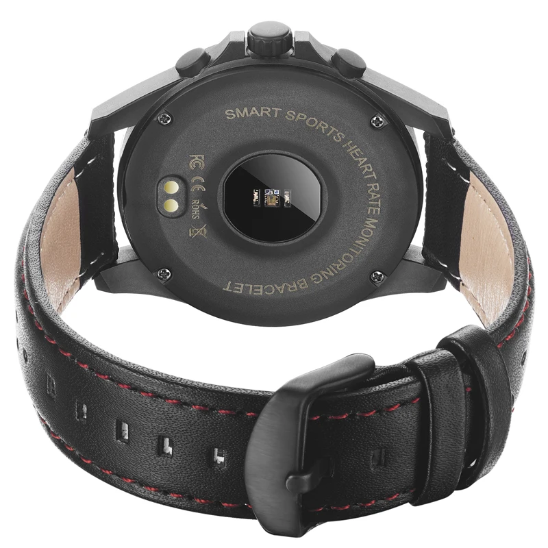 SANDA кожаные Смарт-часы CK23 IP67 водонепроницаемый монитор сердечного ритма кровяное
