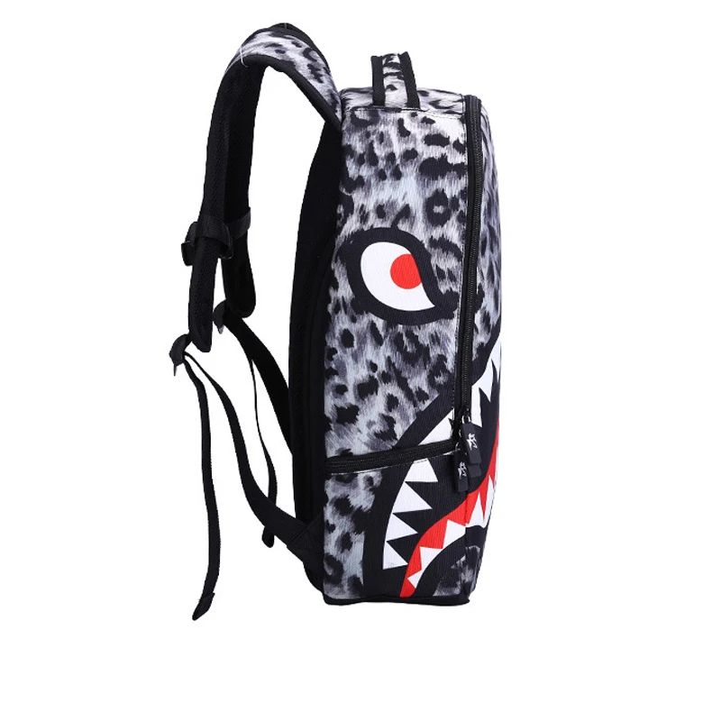 Женский рюкзак с леопардовым принтом повседневный 3D школьные сумки для