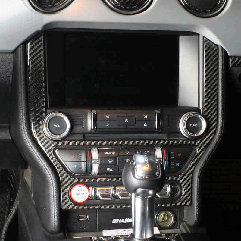 Auto Accessories For Ford Mustang Carbon Fiber Central Control Air Conditioning CD Panel Cover Trim Stickers 2015-19 Car Styling
Auto Accessories For Ford Mustang Carbon Fiber Central Control Air Conditioning CD Panel Cover Trim Stickers 2015-19 Car Styling
