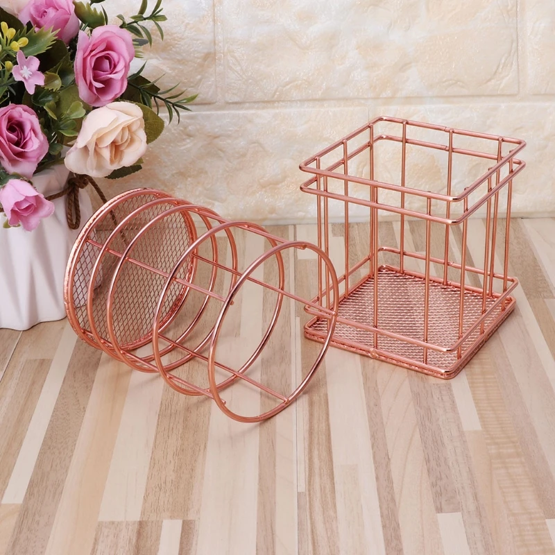Rose Gold Metal Pen Holder Desk Organizer Pencil Pen Holder Container School Stationery Office Accessories
Rose Gold Metal Pen Holder Desk Organizer Pencil Pen Holder Container School Stationery Office Accessories
