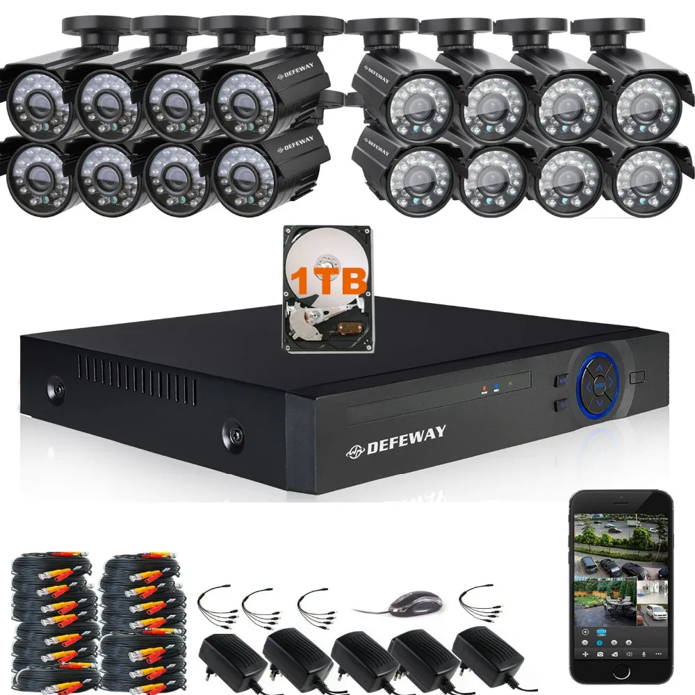 DEFEWAY 1200TVL 720P HD на открытом воздухе камера видеонаблюдения системы безопасности