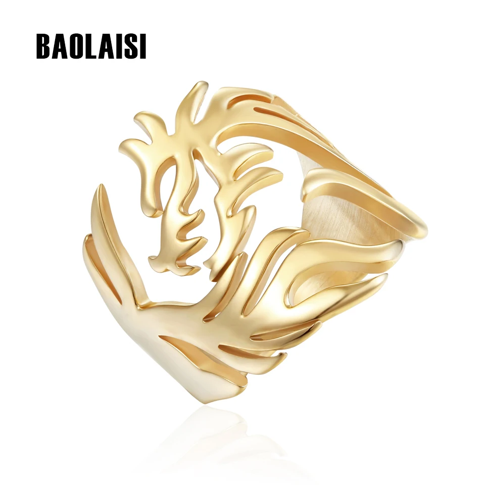 BAOLAISI Animal Dragon Ring Brand New Stainless Steel Rings Hyperbole For Women Jewelry Trendy Female Engagement Party Gift
BAOLAISI Animal Dragon Ring Brand New Stainless Steel Rings Hyperbole For Women Jewelry Trendy Female Engagement Party Gift