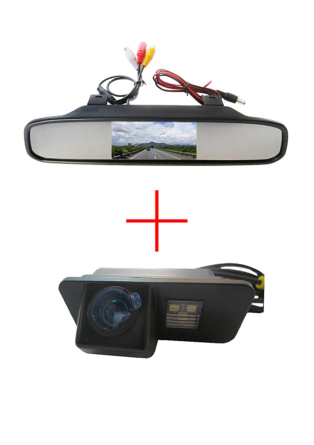 Цветная CCD камера заднего вида для FORD MONDEO/FIESTA/FOCUS HATCHBACK/S-Max/KUGA с 4 3-дюймовым зеркалом