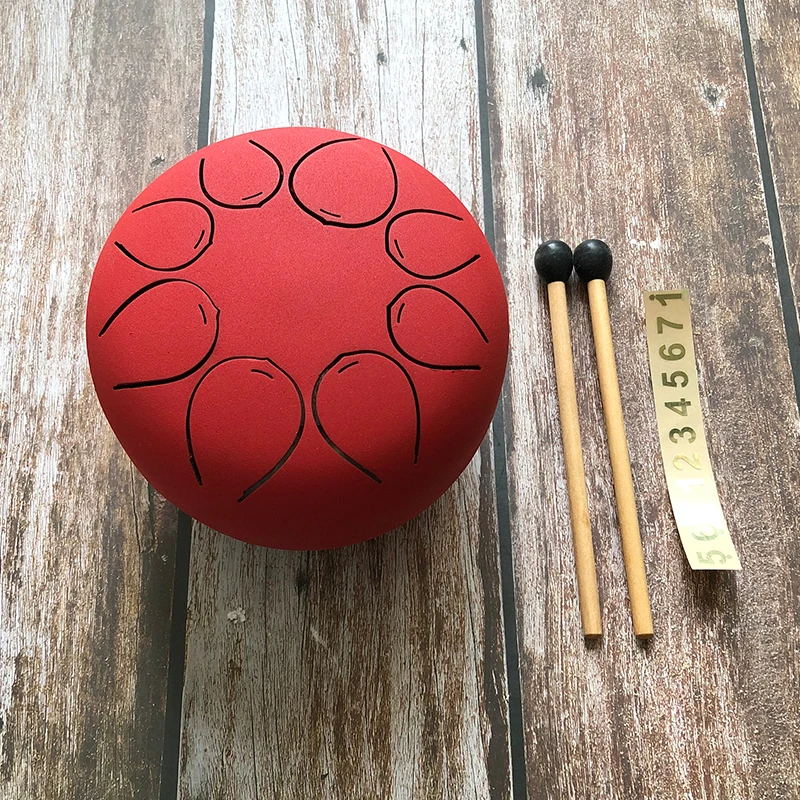 5.5 inch Steel Tongue Drum Mini 8 key Tone G Tune Hand Pan Drum Tank Drum with Drumsticks Percussion Instruments
5.5 inch Steel Tongue Drum Mini 8 key Tone G Tune Hand Pan Drum Tank Drum with Drumsticks Percussion Instruments