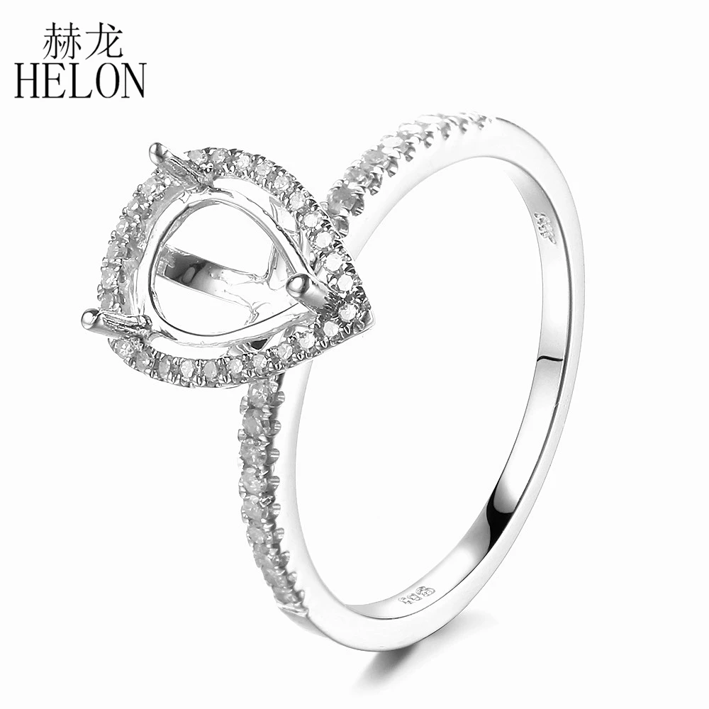 HELON, серебро 925 пробы, 8x6 мм, груша, полукрепление, 100% натуральные бриллианты, для помолвки, для женщин, ювелирные украшения, кольцо
HELON, серебро 925 пробы, 8x6 мм, груша, полукрепление, 100% натуральные бриллианты, для помолвки, для женщин, ювелирные украшения, кольцо