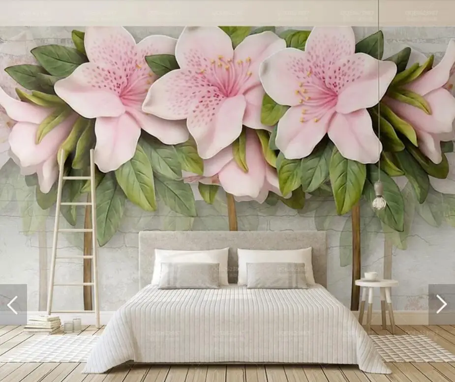 Pink Lily Flower Mural Wall Papers for Walls 3 D Mural Wallpaper for Bedroom TV Backdrop Photo Wallpaper Contact Paper Floral
Pink Lily Flower Mural Wall Papers for Walls 3 D Mural Wallpaper for Bedroom TV Backdrop Photo Wallpaper Contact Paper Floral