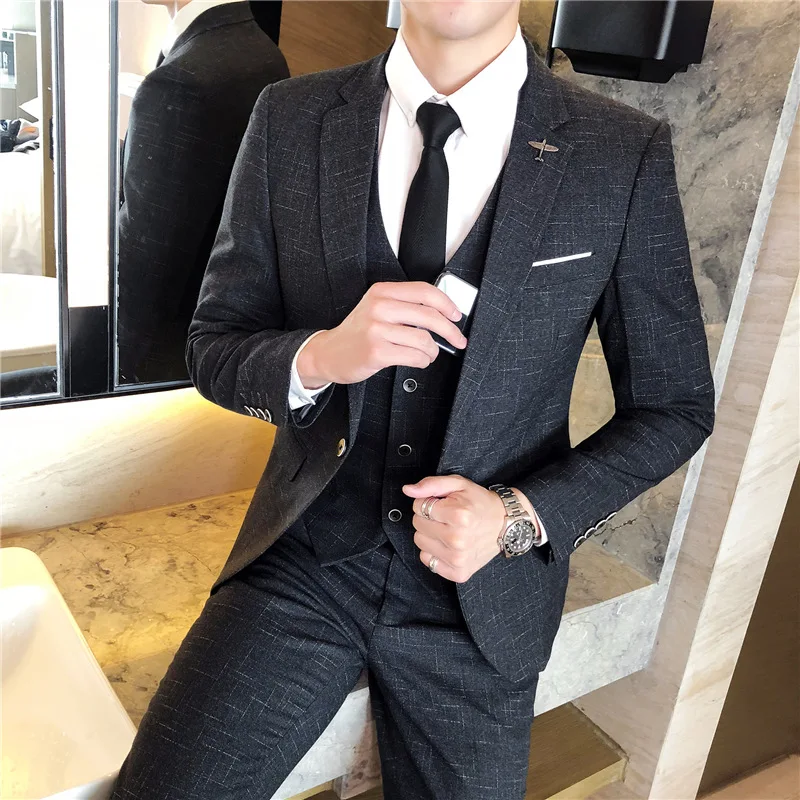 2019 men a three-piece suit of cultivate one's morality leisure suit men's suits the groom's best man
2019 men a three-piece suit of cultivate one's morality leisure suit men's suits the groom's best man