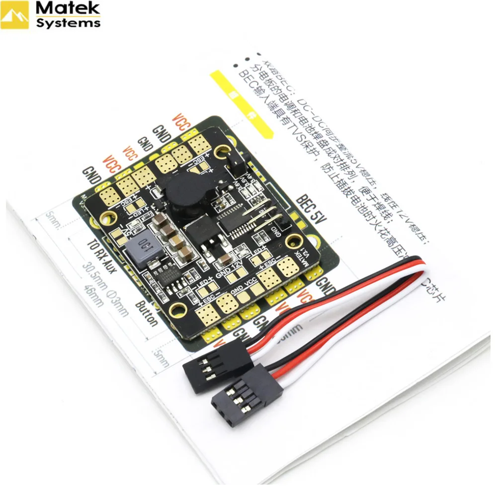 Плата распределения питания Matek 5 в 1 V3/PDB концентратор с двойным BEC-5V/12V Светодиодный контроллер трекер сигнализация низкого напряжения для FPV
Плата распределения питания Matek 5 в 1 V3/PDB концентратор с двойным BEC-5V/12V Светодиодный контроллер трекер сигнализация низкого напряжения для FPV