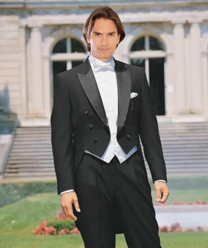Custom Made to Measure TAILCOAT,BESPOKE BLACK Groom Tuxedos SATIN PEAK Lapel, WHITE VEST, Tailored men's LONG TAIL TUXEDOS
Custom Made to Measure TAILCOAT,BESPOKE BLACK Groom Tuxedos SATIN PEAK Lapel, WHITE VEST, Tailored men's LONG TAIL TUXEDOS