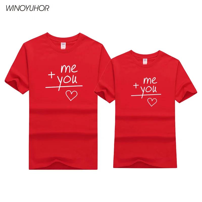 Me Plus You Equals Love Funny Printed T Shirt Women Summer Fashion Couples T-shirts Valentine's Day Gifts Tops Tee Cotton
Me Plus You Equals Love Funny Printed T Shirt Women Summer Fashion Couples T-shirts Valentine's Day Gifts Tops Tee Cotton