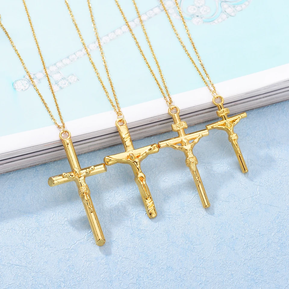 Gold Cross Pendant Neckalce for Women Lucky Christian Necklace for Girls Classic Jesus Christ Cross Necklace Pendants Gifts
Gold Cross Pendant Neckalce for Women Lucky Christian Necklace for Girls Classic Jesus Christ Cross Necklace Pendants Gifts