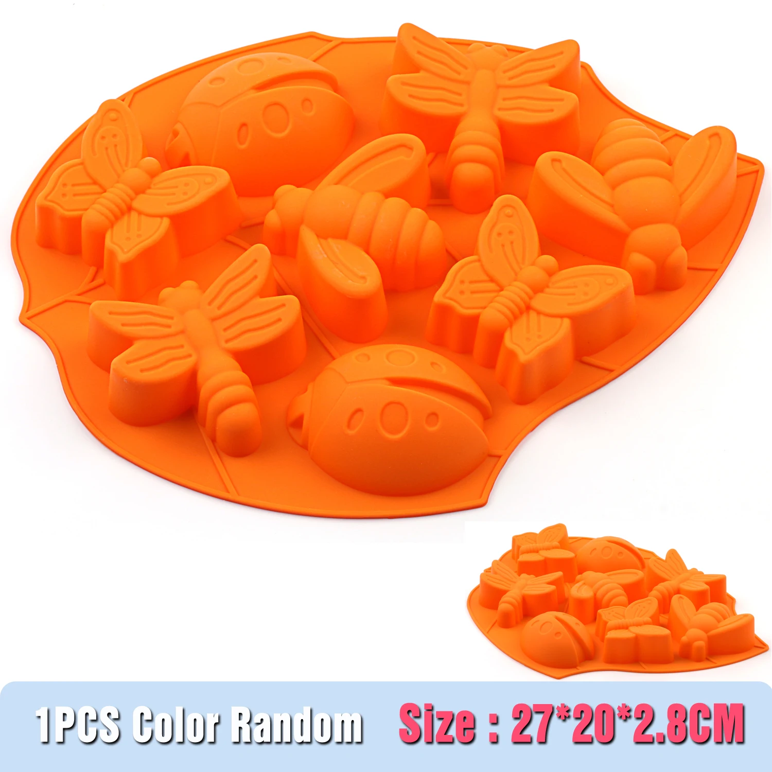 8 Holes Butterfly Bee Beetle Shape Silicone Cake Molds Silicone Jelly Pudding Chocolate Mold Handmade Soap Mould
8 Holes Butterfly Bee Beetle Shape Silicone Cake Molds Silicone Jelly Pudding Chocolate Mold Handmade Soap Mould