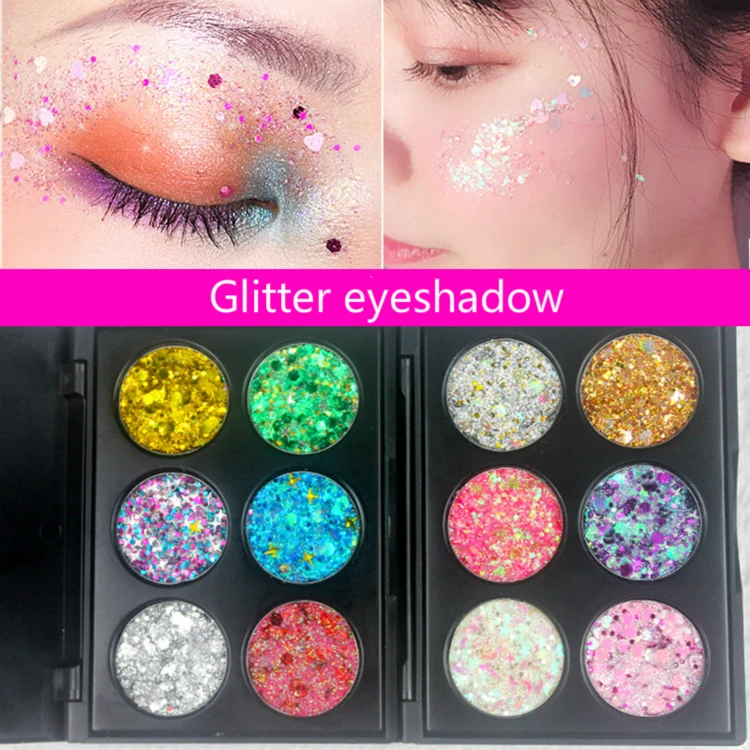 Diamond Bright Colorful Makeup Eye Shadow 6 color Glitter Eyeshadow Palette Highly Pigmented Sparkle Glitter Eye Shadow Palette
Diamond Bright Colorful Makeup Eye Shadow 6 color Glitter Eyeshadow Palette Highly Pigmented Sparkle Glitter Eye Shadow Palette