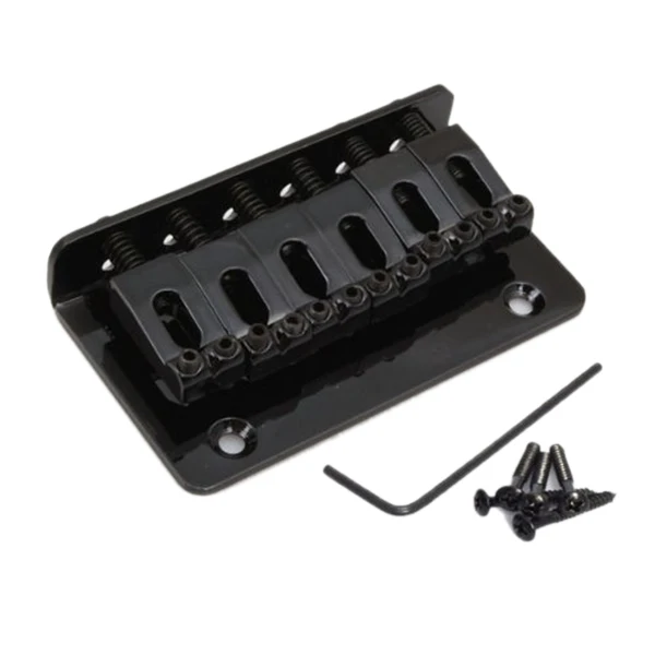 New Black 6 string Fixed Hard Tail Guitar Bridge For Strat Guitar 
New Black 6 string Fixed Hard Tail Guitar Bridge For Strat Guitar