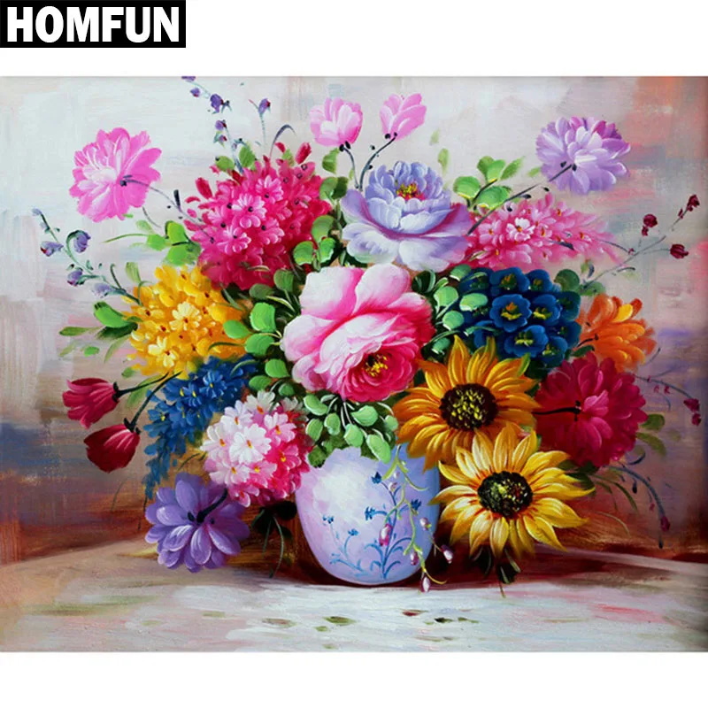 HOMFUN Paint With Diamond Embroidery "Colored flowers" Diamond Painting Full Square Round Picture Of Rhinestone Decor A06032
HOMFUN Paint With Diamond Embroidery "Colored flowers" Diamond Painting Full Square Round Picture Of Rhinestone Decor A06032