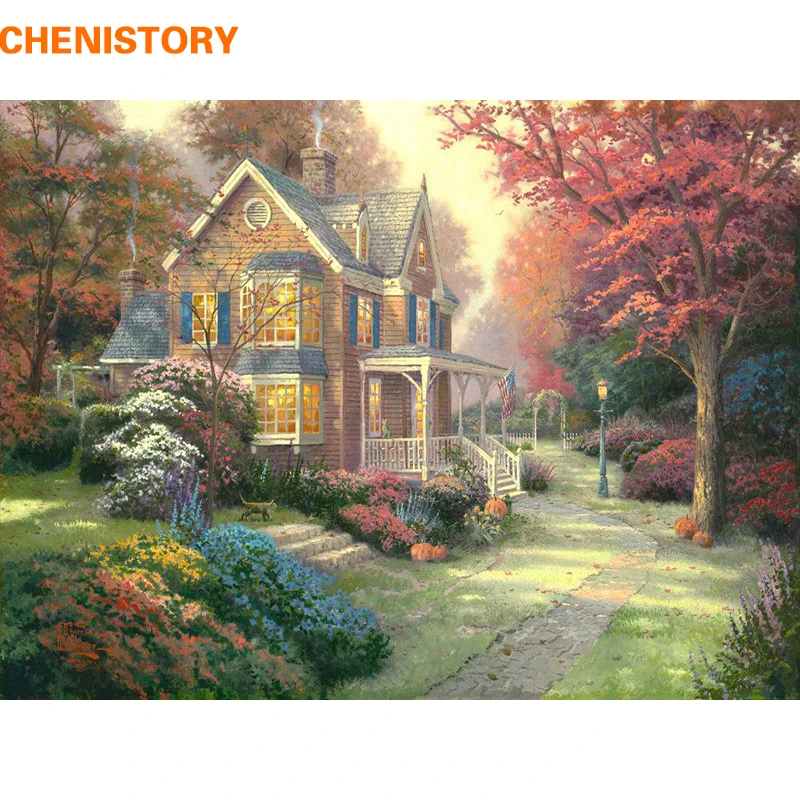 CHENISTORY Autumn Villa Landscape DIY Painting By Numbers Modern Wall Art Picture Drawing Painting By Numbers For Home Decor
CHENISTORY Autumn Villa Landscape DIY Painting By Numbers Modern Wall Art Picture Drawing Painting By Numbers For Home Decor
