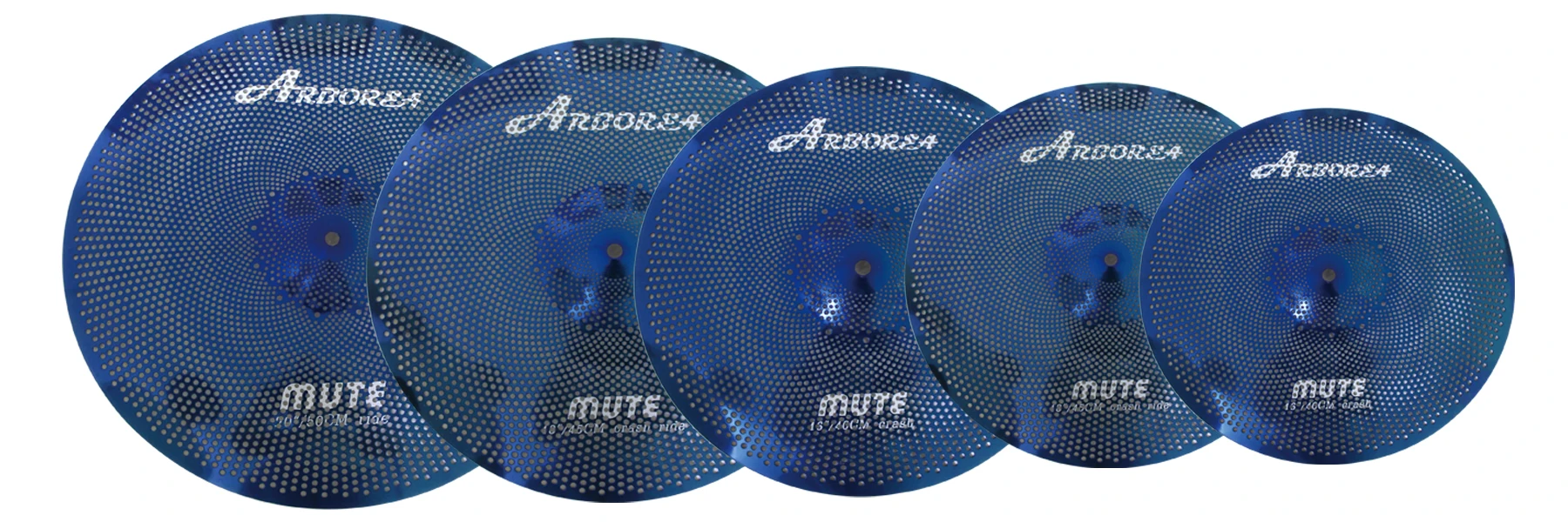 Набор тарелок с низкой громкостью Arborea Bule набор 14 ''HiHat + 16'' Crash 18 ''Crash