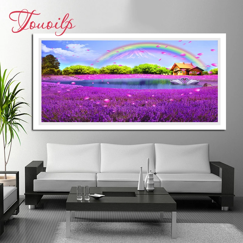 DIY Diamond Embroidery,square&Round Diamond Lavender Rainbow Scenery Full rhinestone 5D Diamond painting cross stitch,needlework
DIY Diamond Embroidery,square&Round Diamond Lavender Rainbow Scenery Full rhinestone 5D Diamond painting cross stitch,needlework