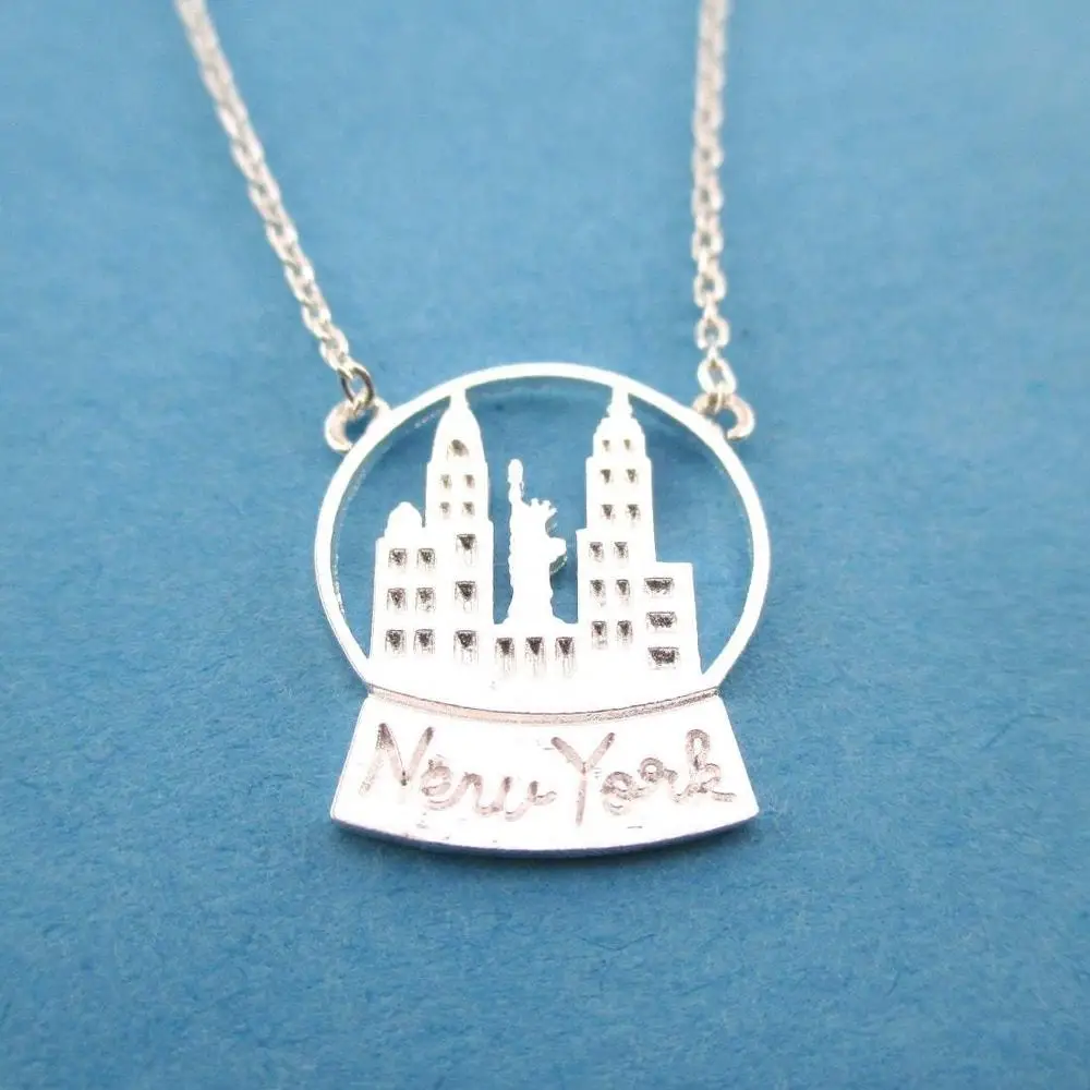 Jinleansu New York Skyline Snow Globe Necklaces Tiny Pendant Necklace For Women Girl Jewelry 10pcs/lot
Jinleansu New York Skyline Snow Globe Necklaces Tiny Pendant Necklace For Women Girl Jewelry 10pcs/lot