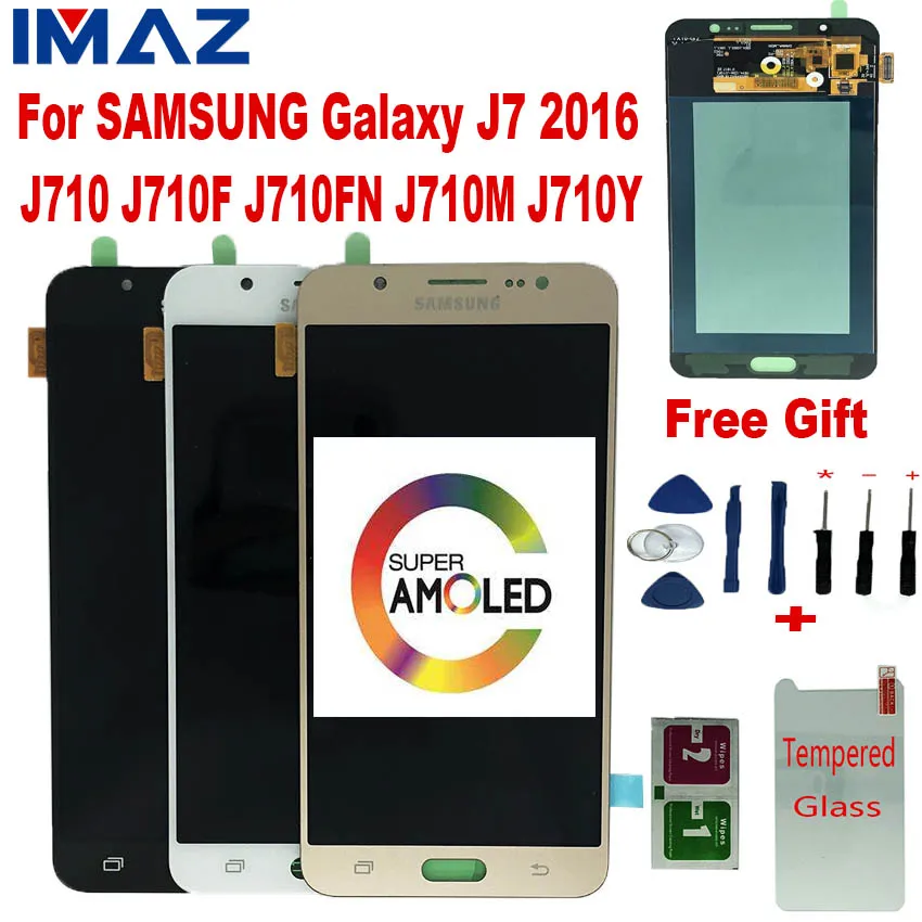 ЖК-дисплей IMAZ Super AMOLED для Samsung Galaxy J7 2016 J710F/ J710FN J710M J7108, сенсорный экран с дигитайзером в сборе для J710 LCD
ЖК-дисплей IMAZ Super AMOLED для Samsung Galaxy J7 2016 J710F/ J710FN J710M J7108, сенсорный экран с дигитайзером в сборе для J710 LCD