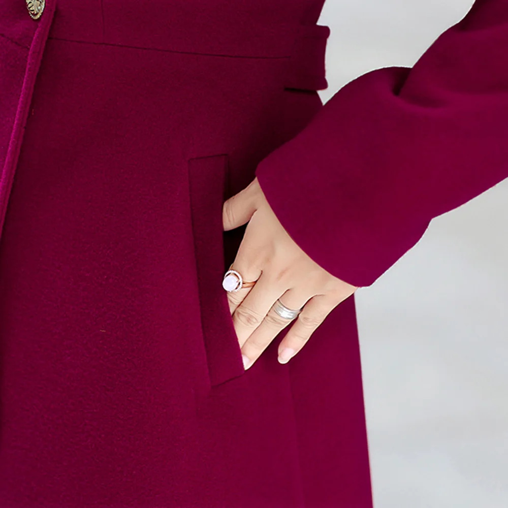 Fashion Slim Women Blends Coat Spring Mid-length Wool Jacket Slim Long Sleeve High Street Overcoat Stand Collar New SMT-A036
Fashion Slim Women Blends Coat Spring Mid-length Wool Jacket Slim Long Sleeve High Street Overcoat Stand Collar New SMT-A036