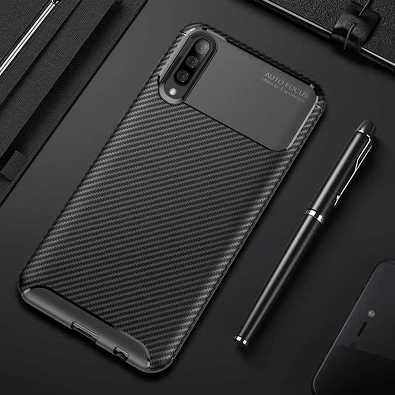 Чехол из углеродного волокна для Samsung Galaxy A50 полностью защитный чехол A70 A 50