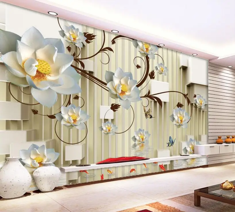 3D stereoscopic murals lotus custom 3d wallpaper painting beautiful flowers 3d non-woven wallpaper
3D stereoscopic murals lotus custom 3d wallpaper painting beautiful flowers 3d non-woven wallpaper