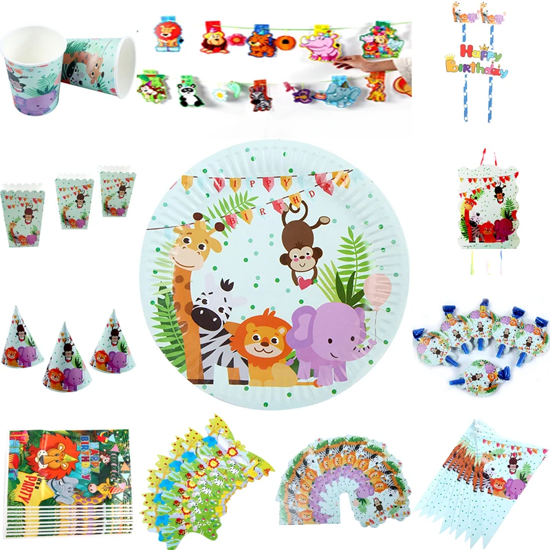 Safari Party Cartoon Animal Disposable Tableware Sets Baby Shower Birthday Jungle Party Supply Kid Boys Favor Birthday
Safari Party Cartoon Animal Disposable Tableware Sets Baby Shower Birthday Jungle Party Supply Kid Boys Favor Birthday