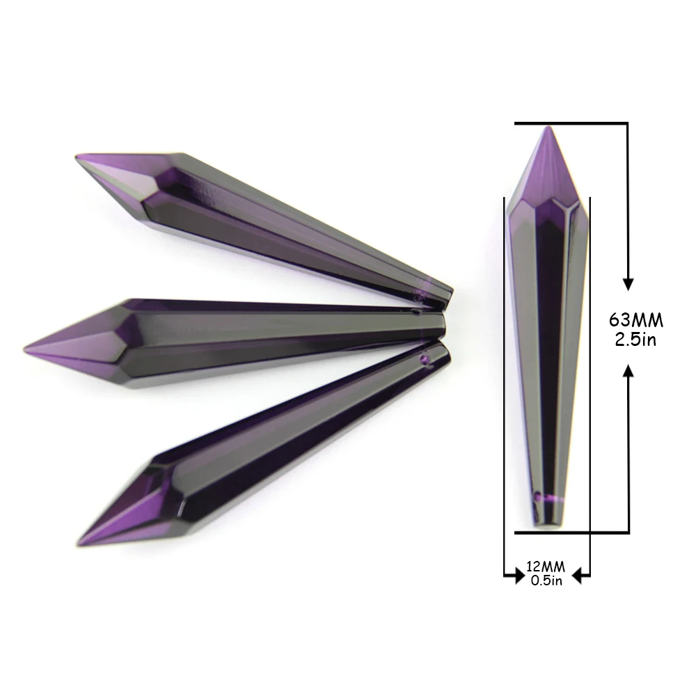 10pcs/Lot 63mm Colorful Crystal Glass Chandelier Icicle Drop Trimming Prisms For Lighting Pendant Decoration
10pcs/Lot 63mm Colorful Crystal Glass Chandelier Icicle Drop Trimming Prisms For Lighting Pendant Decoration