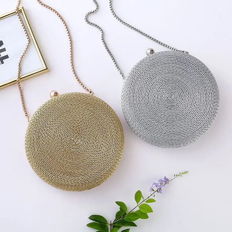 Vintage Round Design Day Clutch Bags Women Chain Shoulder Bags Round Straw Evening Bag Party Handbags Purses Wicker Cute Purses
Vintage Round Design Day Clutch Bags Women Chain Shoulder Bags Round Straw Evening Bag Party Handbags Purses Wicker Cute Purses