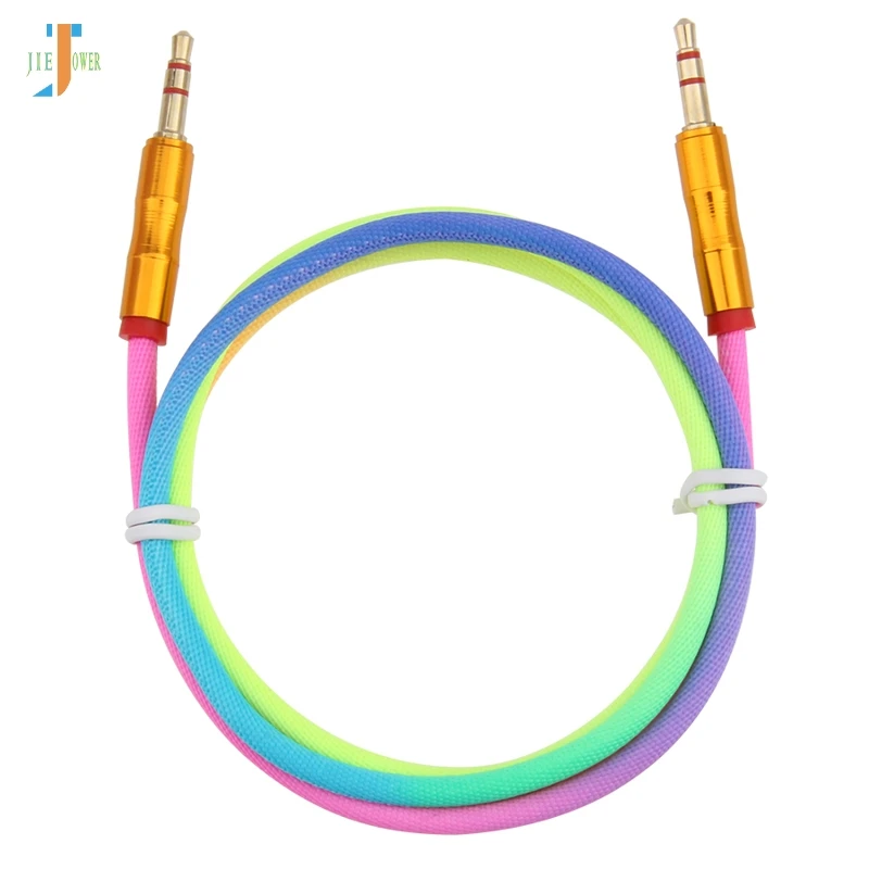 500pcs 3.5 mm Jack Audio Cable Rainbow Bamboo Copper Shell Male To Male Stereo Auxiliary Cord for Car Samsung S8 MP4 AUX Cable
500pcs 3.5 mm Jack Audio Cable Rainbow Bamboo Copper Shell Male To Male Stereo Auxiliary Cord for Car Samsung S8 MP4 AUX Cable