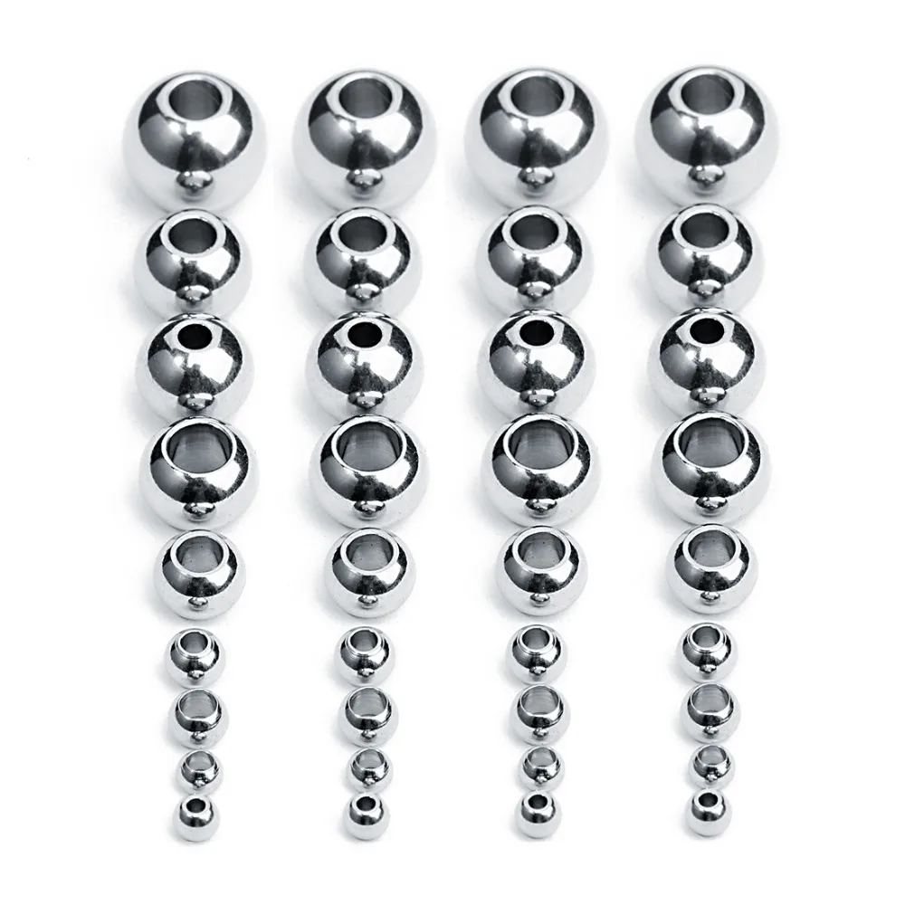 New Fashion 50pcs/lot 3/4/6/8/10mm Stainless Steel Big Hole Spacer Beads Silver Color Round Beads For Bracelets Jewelry Making
New Fashion 50pcs/lot 3/4/6/8/10mm Stainless Steel Big Hole Spacer Beads Silver Color Round Beads For Bracelets Jewelry Making