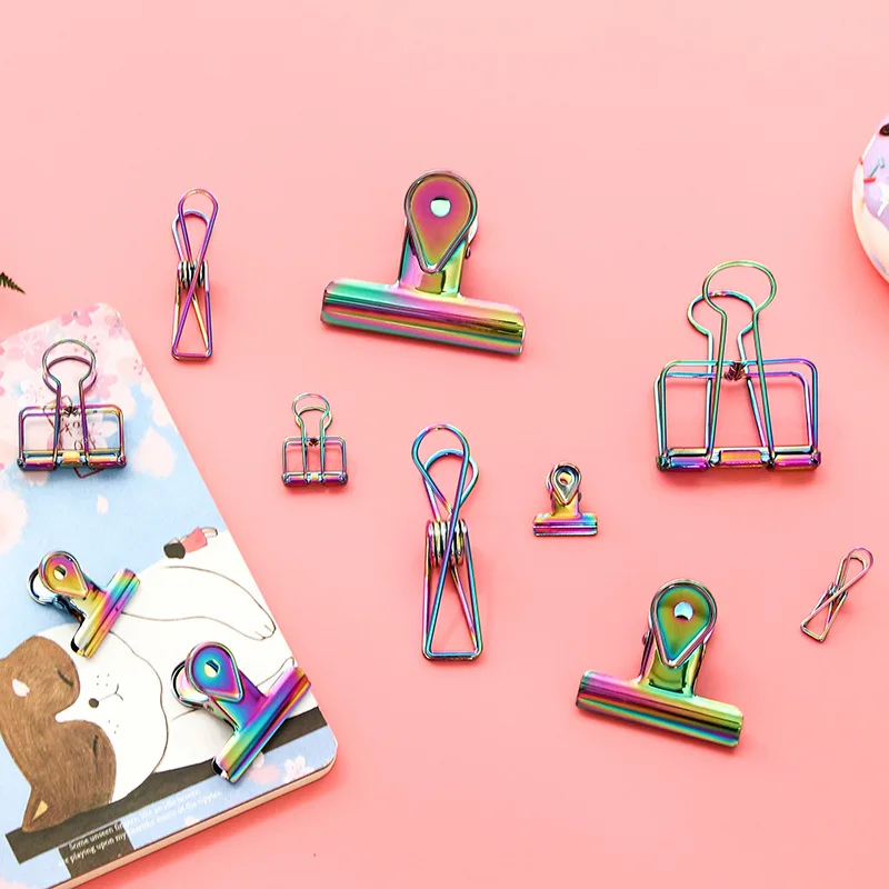 1pc New Colorful Hollow Metal Binder Clip Rainbow Paper Clip Clamp School Office Supplies
1pc New Colorful Hollow Metal Binder Clip Rainbow Paper Clip Clamp School Office Supplies