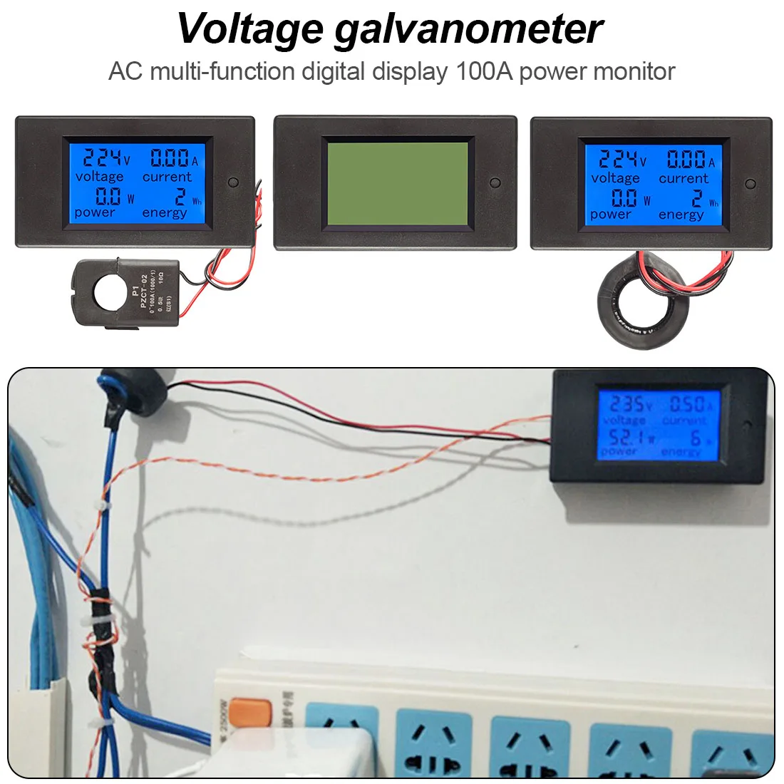 100A/80~260V Power Energy Voltmeter Ammeter Watt Current Amps Volt Meter LCD Panel Monitor AC Voltage Meters
100A/80~260V Power Energy Voltmeter Ammeter Watt Current Amps Volt Meter LCD Panel Monitor AC Voltage Meters