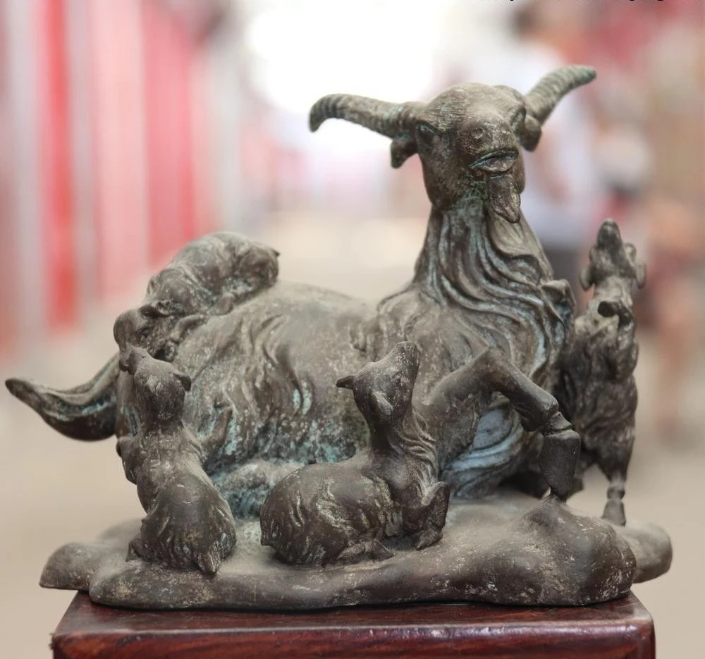 Old China Bronze Fengshui Three Rams Bring Wealth Animal Sheep Goat Statue BN435
Old China Bronze Fengshui Three Rams Bring Wealth Animal Sheep Goat Statue BN435