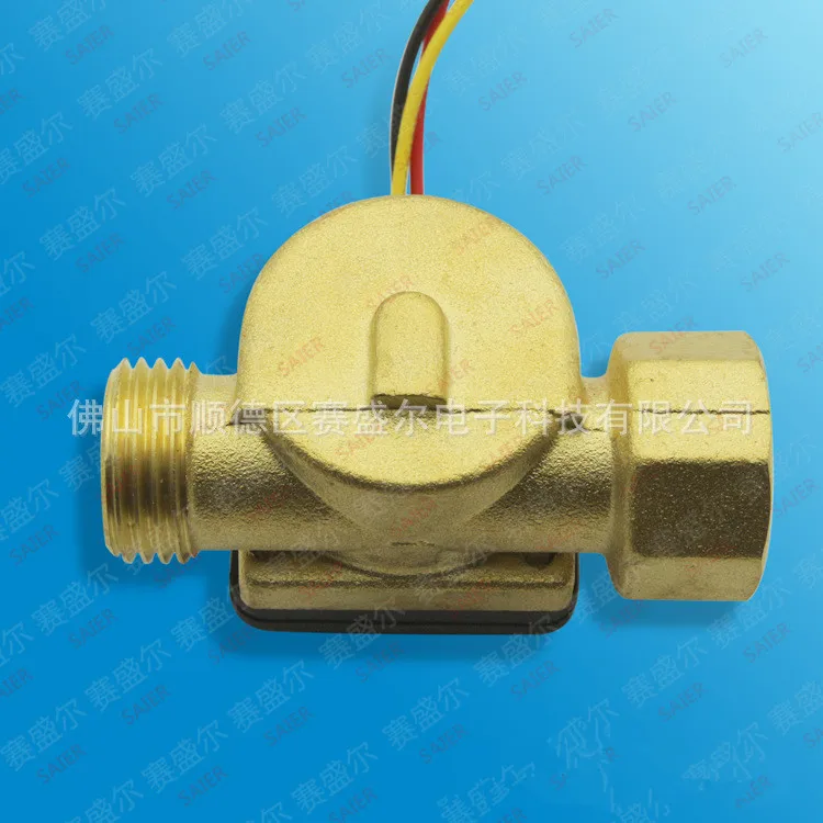 

Flow Meter Switch Control Counter Indicator Hall Flow Level Sensor Flowmeter Water Heater DN15 G1/2'' Brass