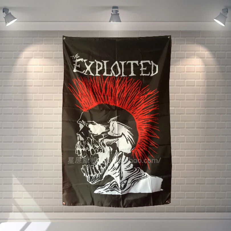 "EXPLOITED" Pop Band Sign Cloth Flag Four-Hole Hanging paintings Cafe Hotel Music Studio Decoration
"EXPLOITED" Pop Band Sign Cloth Flag Four-Hole Hanging paintings Cafe Hotel Music Studio Decoration