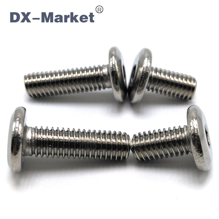 M6 * 25 100 шт m6 плоская головка болта sus304 шестигранные винты 304 крепежные из