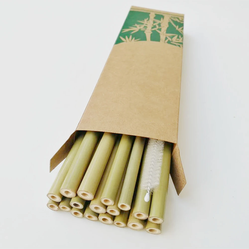 Полезные 10 шт./компл. бамбуковые соломинки многократного использования соломы из