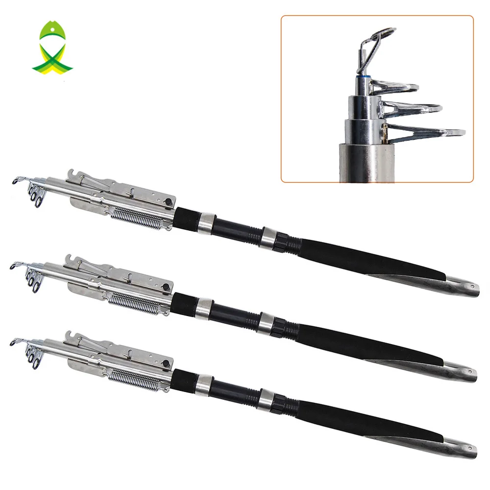 JSM Automatic Fishing Rod 1.8M 2.1m 2.4m Stainless Steel Telescopic fish pole Sea River Lake Casting Rod Without Reel
JSM Automatic Fishing Rod 1.8M 2.1m 2.4m Stainless Steel Telescopic fish pole Sea River Lake Casting Rod Without Reel