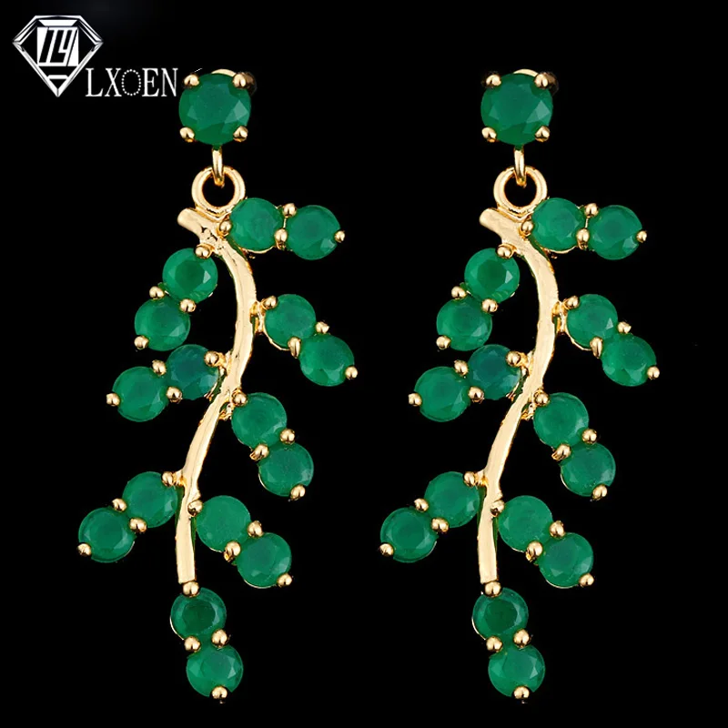 LXOEN Bohemian Green Leaf Long Drop Earrings With Gold Color Crystal Zircon Earrings For Women Jewelry bijoux Gift brinco
LXOEN Bohemian Green Leaf Long Drop Earrings With Gold Color Crystal Zircon Earrings For Women Jewelry bijoux Gift brinco