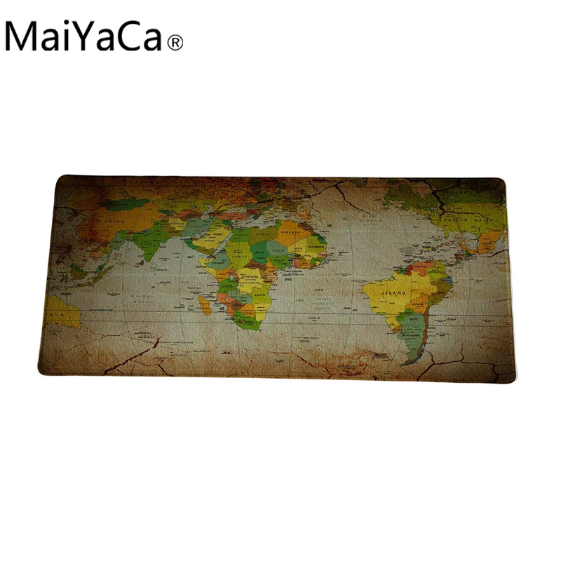 

Модный большой коврик для мыши MaiYaCa с изображением старой карты мира, расширенный игровой коврик для мыши 900400 мм, новинка 2017 года, большой ко...
